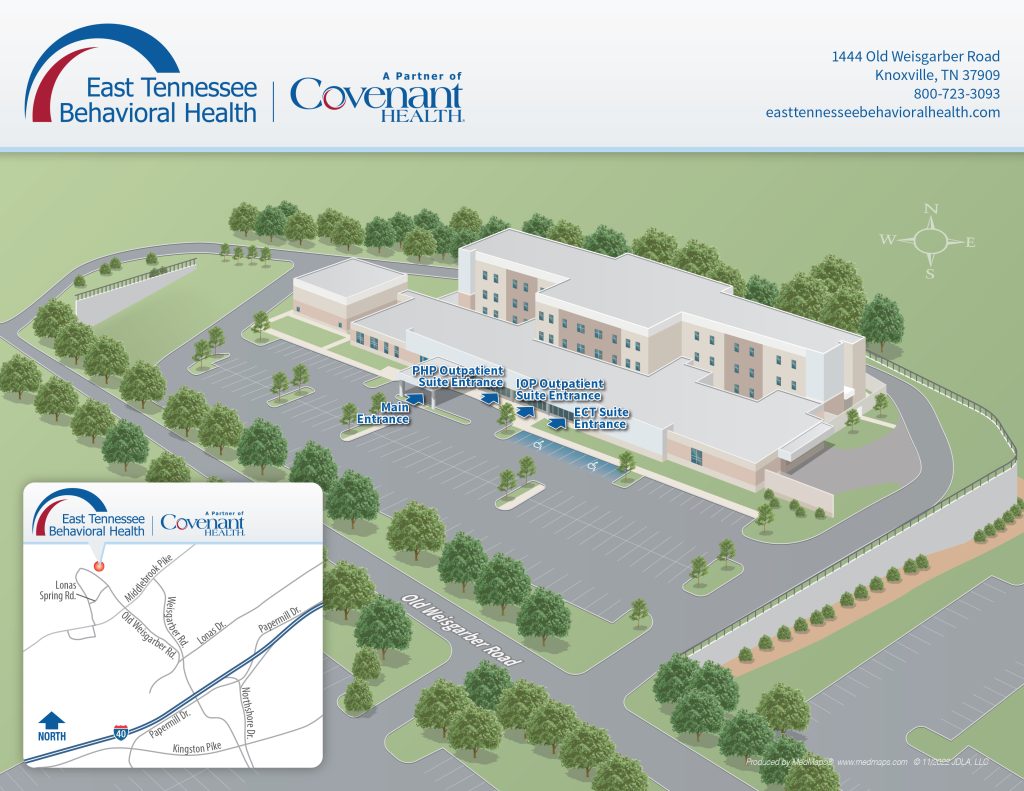Find our location in knoxville east tn behavioral health